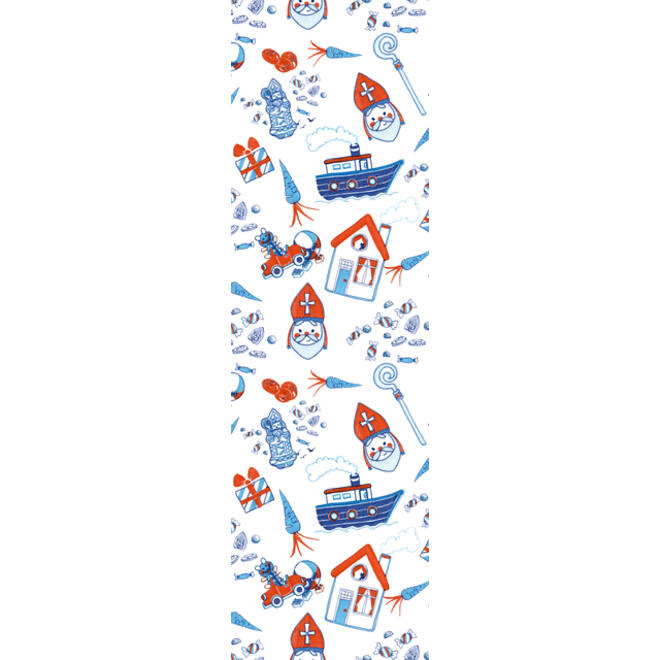 Inpakpapier Haza Sint 46.5x250cm doos à 100 stuks assorti