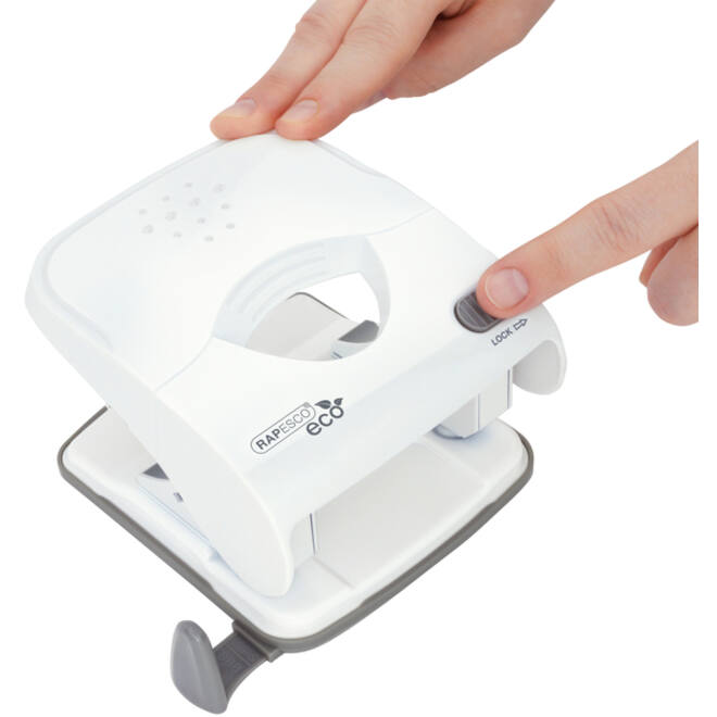 Perforator Rapesco Germ-Savvy antibacterieel 2-gaats wit