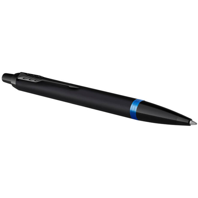 Balpen Parker IM black blue vibrant ring medium blister à 1 stuk