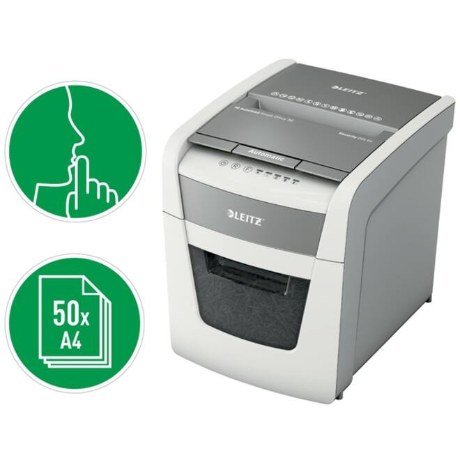 Papiervernietiger Leitz IQ Auto+ Small Office 50X P4 snippers 4x28mm