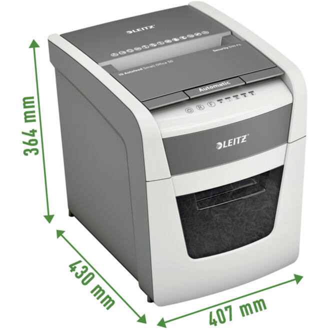 Papiervernietiger Leitz IQ Auto+ Small Office 50X P4 snippers 4x28mm