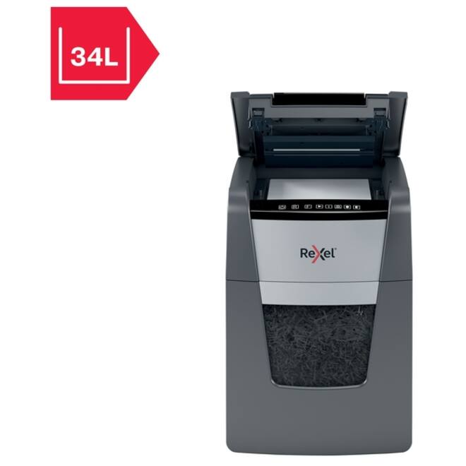 Papiervernietiger Rexel Optimum Auto+ 90X snippers 4x28mm