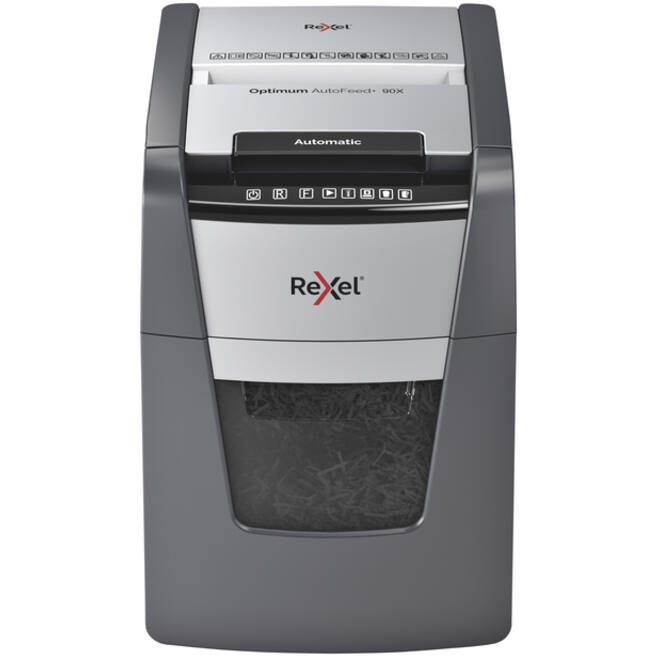 Papiervernietiger Rexel Optimum Auto+ 90X snippers 4x28mm
