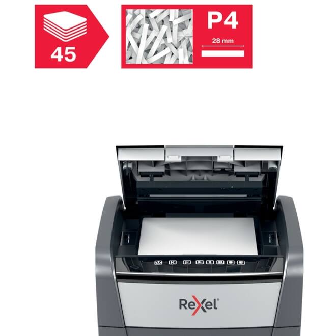 Papiervernietiger Rexel Optimum Auto+ 45X snippers 4x28mm