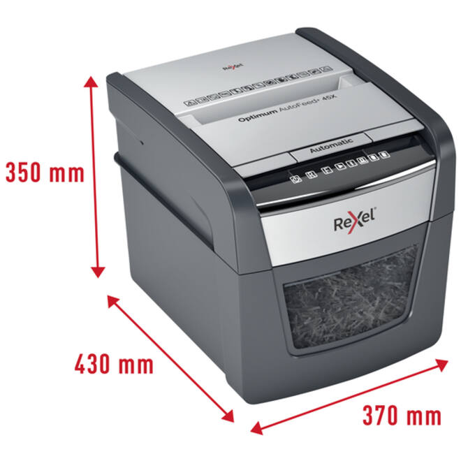 Papiervernietiger Rexel Optimum Auto+ 45X snippers 4x28mm