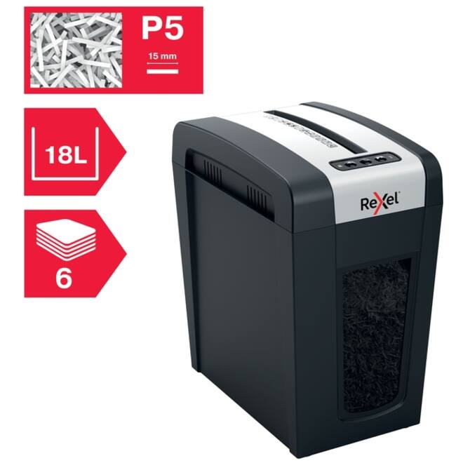 Papiervernietiger Rexel Secure MC6-SL snippers 2x15mm