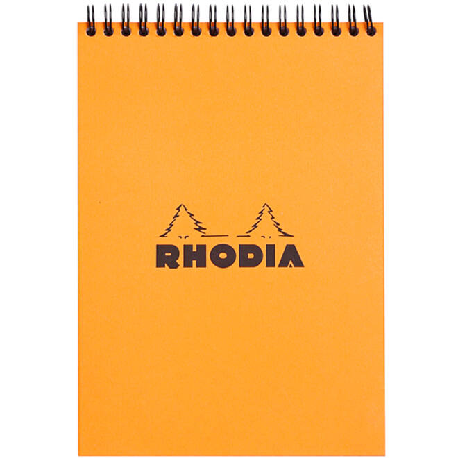 Spiraalblok Rhodia A5 lijn 160 pagina's 80gr oranje