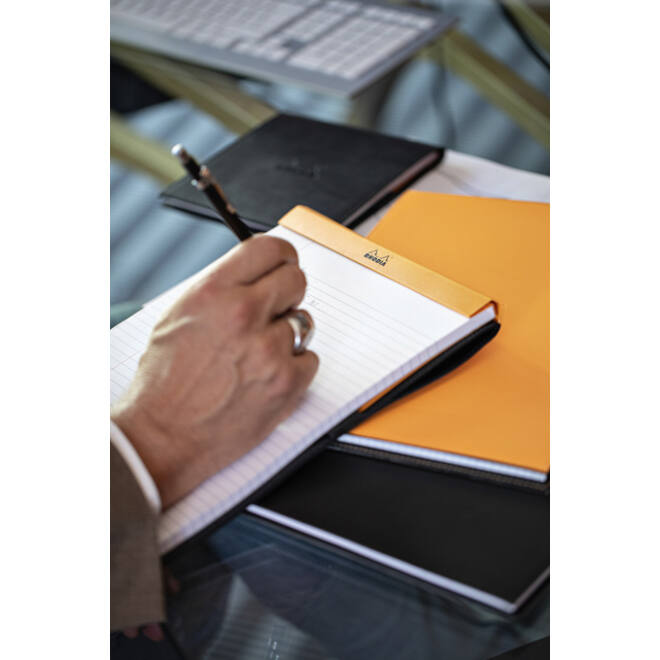 Schrijfblok Rhodia A4 lijn 80 vel 80gr oranje