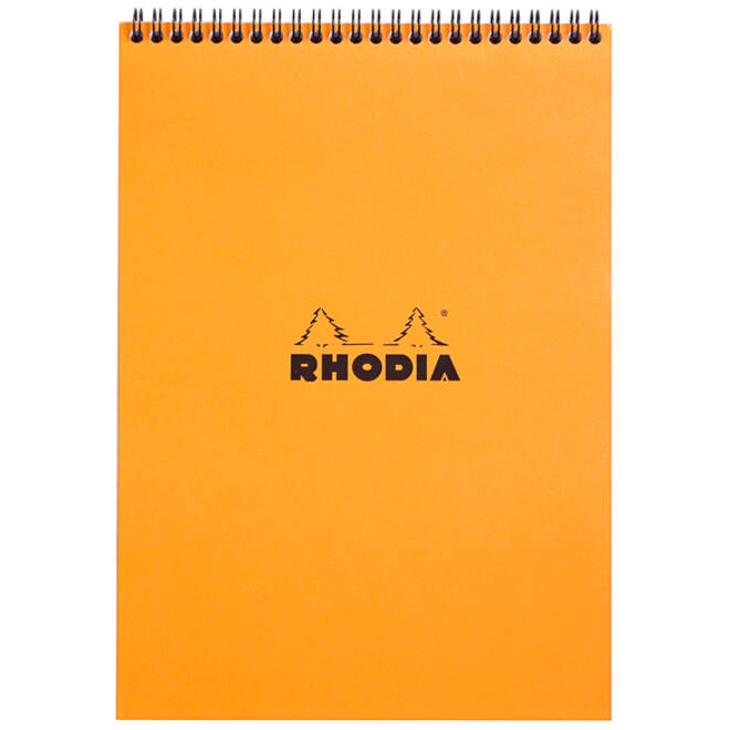 Spiraalblok Rhodia A4 lijn 160 pagina's 80gr oranje