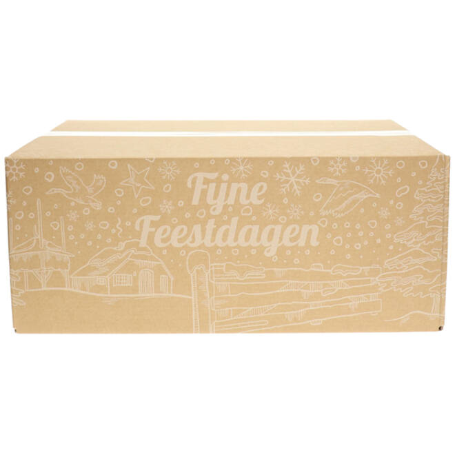 Kerstdoos IEZZY bedrukt Holland-2 390x290x250mm wit