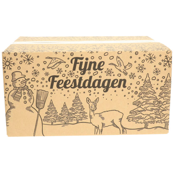 Kerstdoos IEZZY bedrukt Holland-2 390x290x250mm zwart