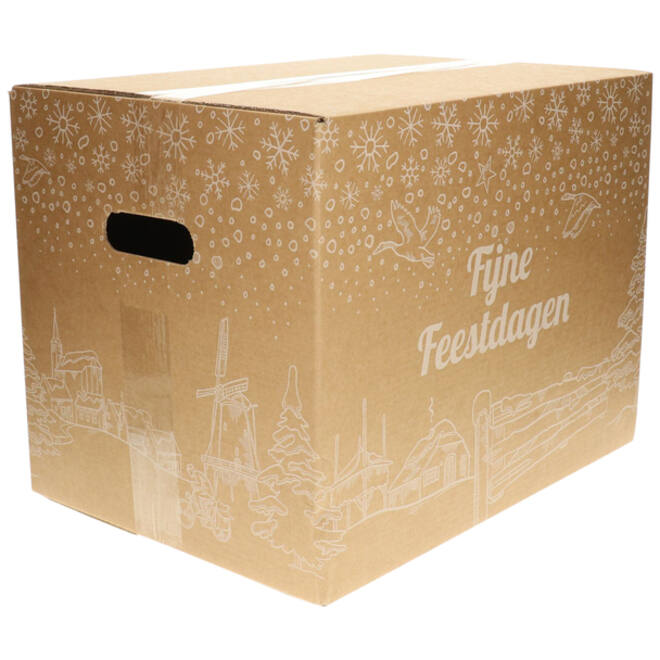 Kerstdoos IEZZY bedrukt Holland-6 490x390x300mm wit