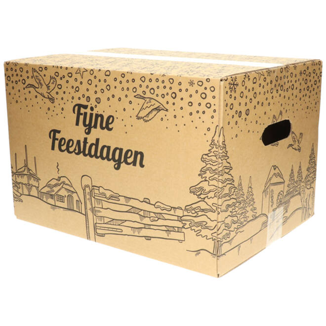 Kerstdoos IEZZY bedrukt Holland-2 390x290x250mm zwart