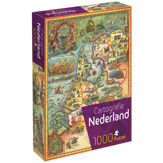 Puzzel Cartografie Nederland 1000 stukjes