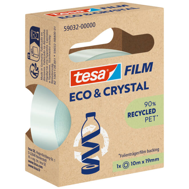 Plakband Tesa eco&crystal 59032 19mmx10m transparant blister