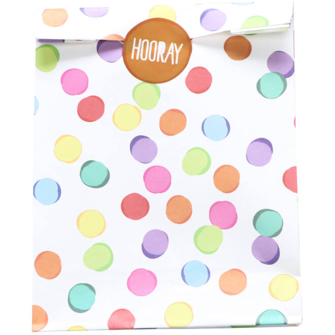 Uitdeelzakjes Haza Festive Colors met stickers 6 stuks