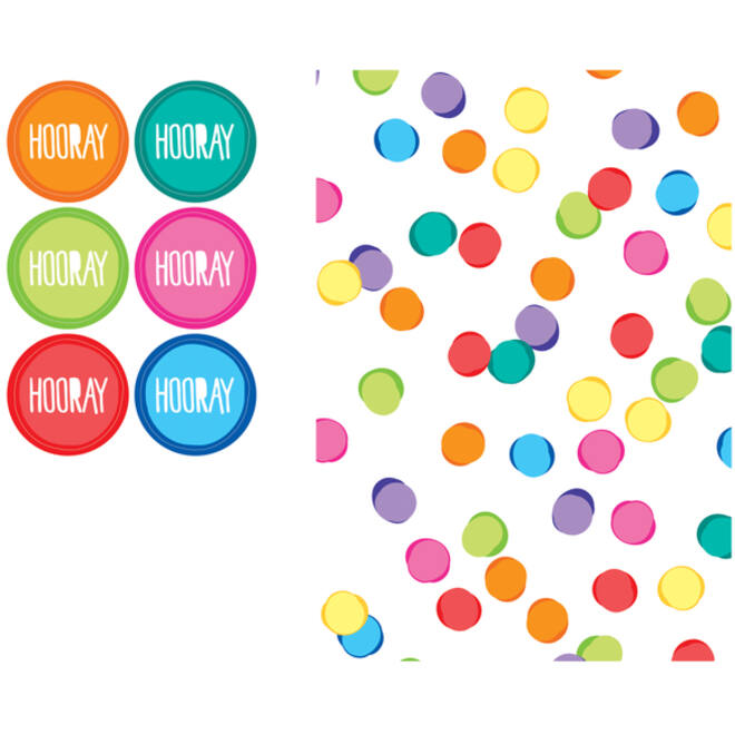 Uitdeelzakjes Haza Festive Colors met stickers 6 stuks