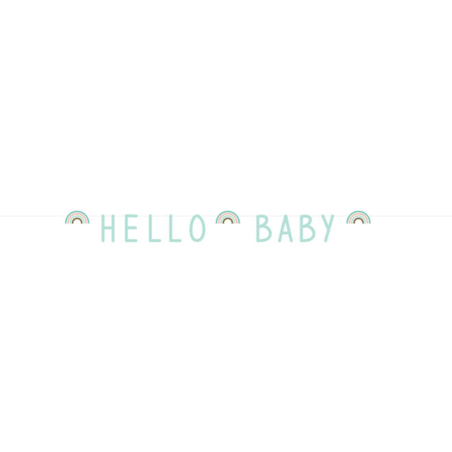 Letterslinger Haza Hello Baby mintgroen 2.50m