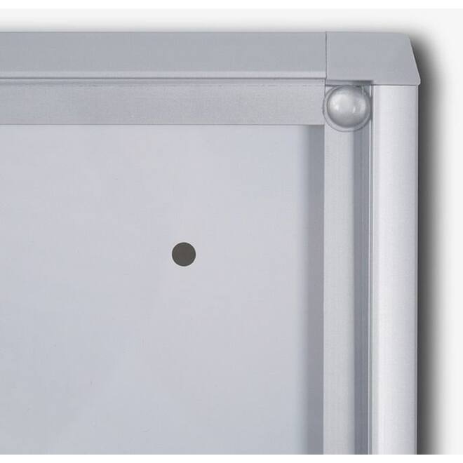 Vitrinebord Quantore voor binnen 4x A4 zilver