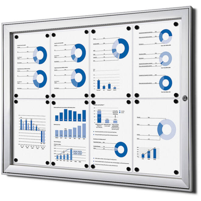 Vitrinebord Quantore luxe 8x A4 zilver