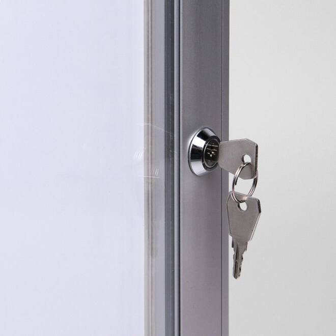 Vitrinebord Quantore luxe 2x A4 zilver