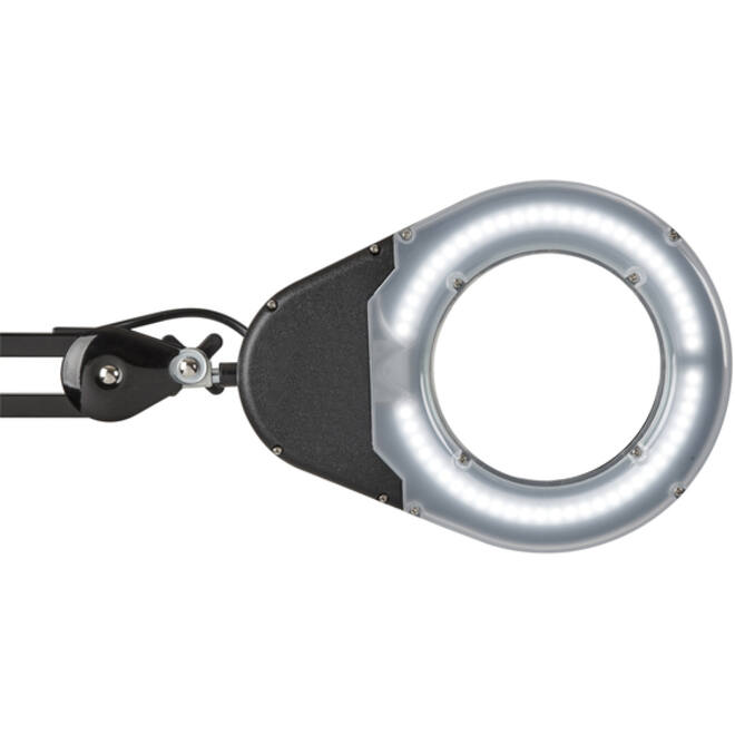 Loeplamp MAUL Viso LED met voet zwart