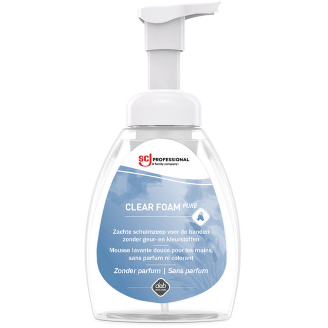 Handzeep SCJ Clear Foam Pure parfumvrij 250ml
