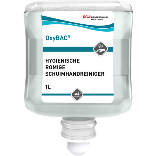 Handreiniger SCJ Oxy Bac Foam Wash antibacteriëel parfumvrij 1000ml