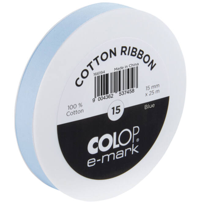 Lint Colop E-Mark 15mmx25m blauw
