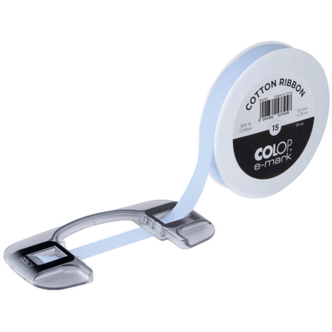 Lint Colop E-Mark 15mmx25m blauw
