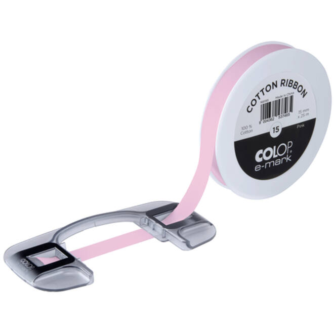 Lint Colop E-Mark 15mmx25m roze