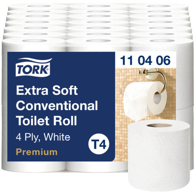 Toiletpapier Tork T4 premium extra zacht 4-laags 150 vel wit 110406