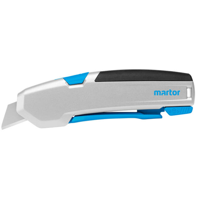 Veiligheidsmes Martor Secupro 625 trapezium 21mm zilver