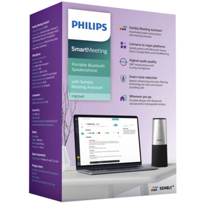 Draagbare vergadermicrofoon Philips SmartMeeting
