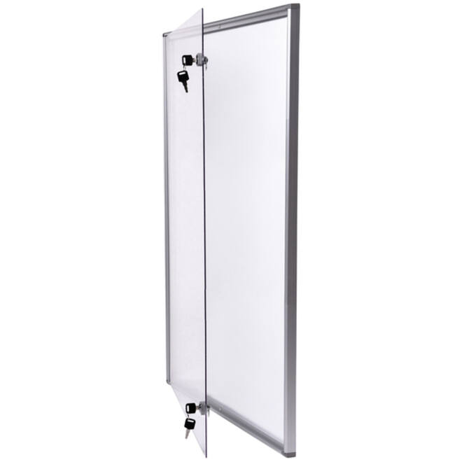 Binnenvitrine wand MAULextraslim whiteboard 9xA4 met slot