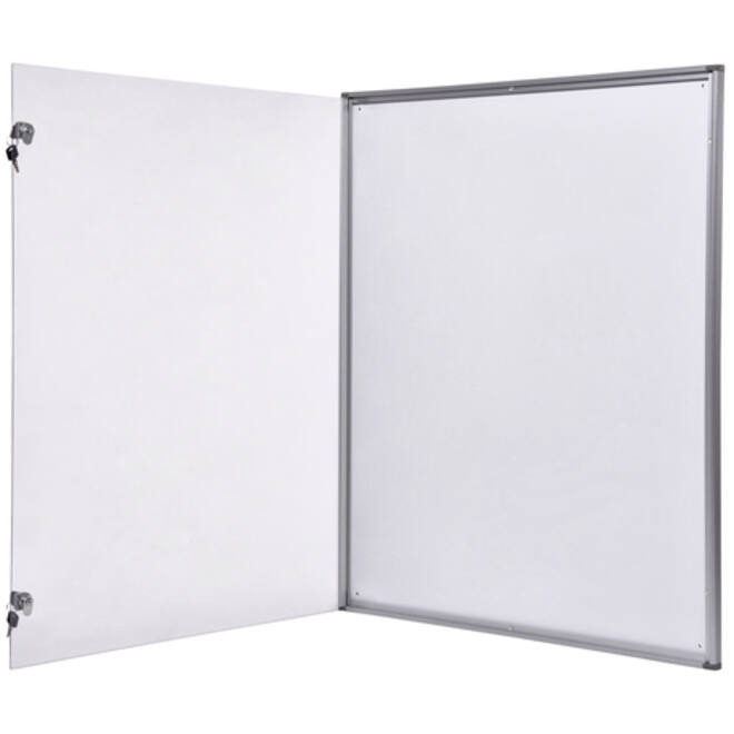 Binnenvitrine wand MAULextraslim whiteboard 9xA4 met slot