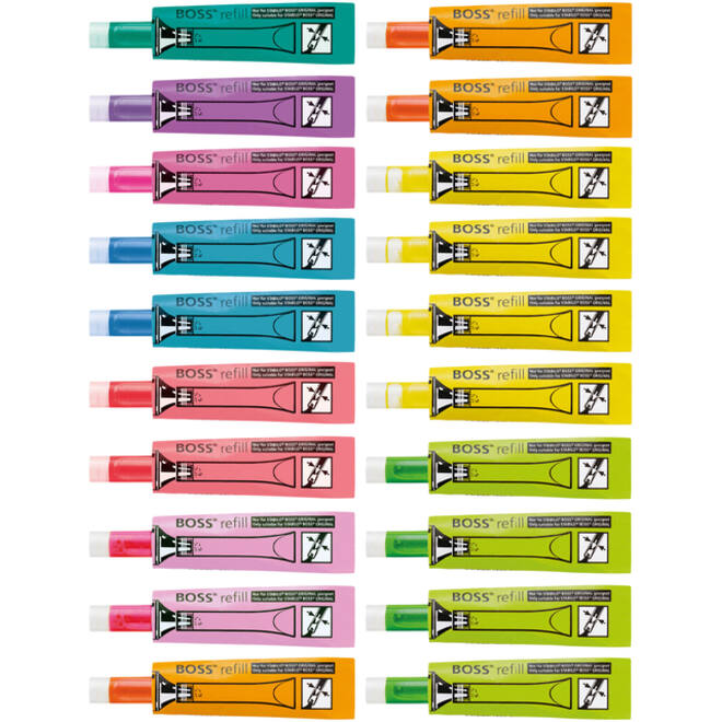 Markeerstiftinkt STABILO 070 assorti set à 20 stuks
