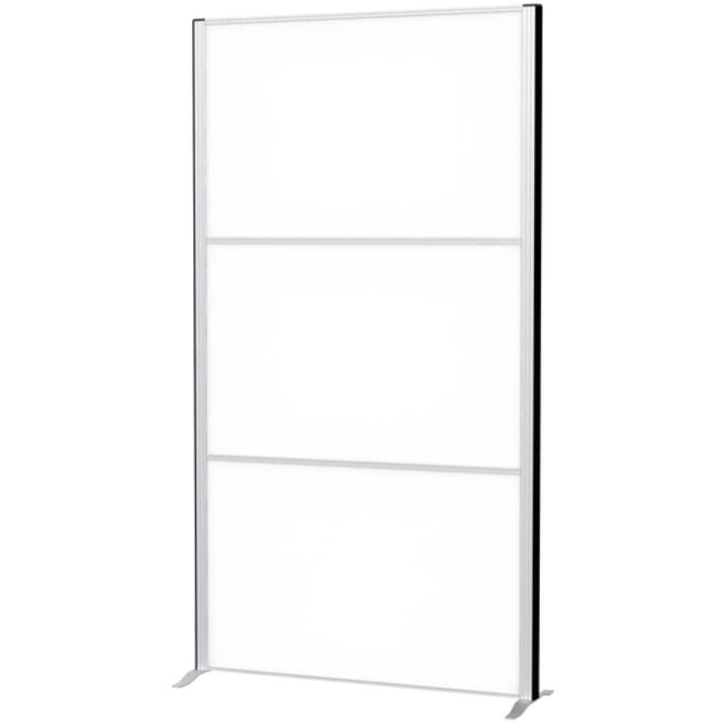 Scheidingswand MAUL akoestiek 100x180 whiteboard alum.frame op voet