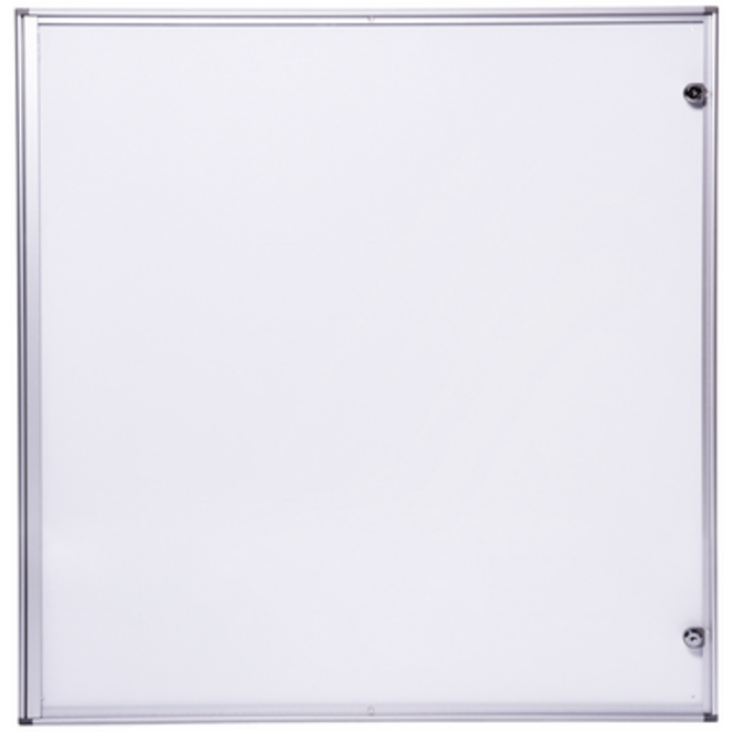 Binnenvitrine wand MAULextraslim whiteboard 12xA4 met slot