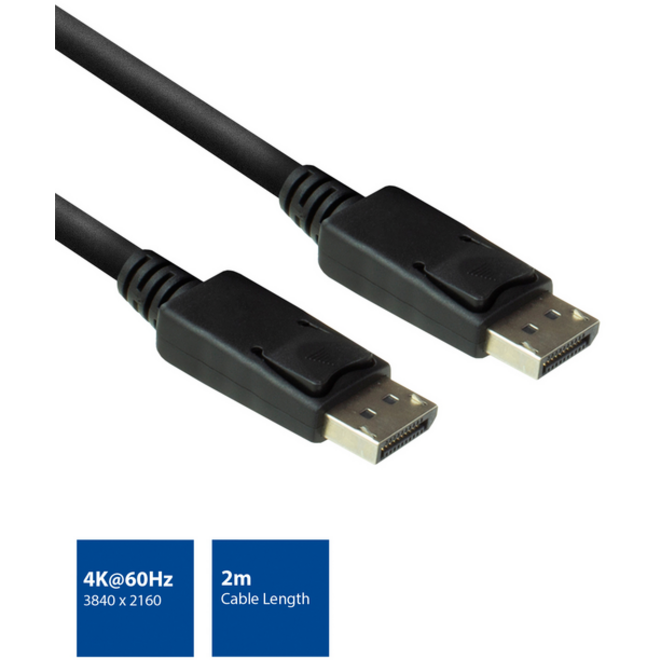 Kabel ACT DisplayPort 2 meter zwart
