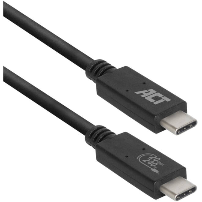 Kabel ACT USB-C USB 4 20Gbps Thunderbolt3 1 meter