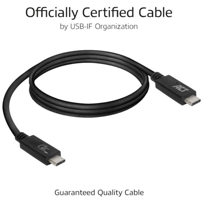 Kabel ACT USB 3.2 USB-C USB-IF gecertificeerd 2 meter