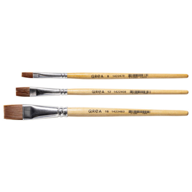 Kwast Qrea synthetisch set à 3 breedtes