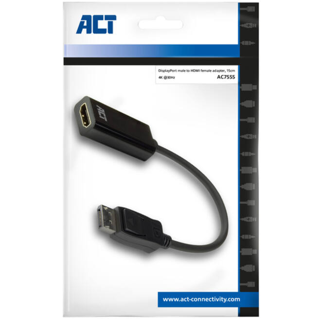 Adapter ACT DisplayPort naar HDMI