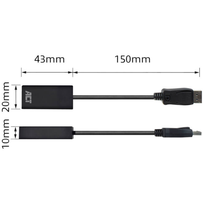 Adapter ACT DisplayPort naar HDMI
