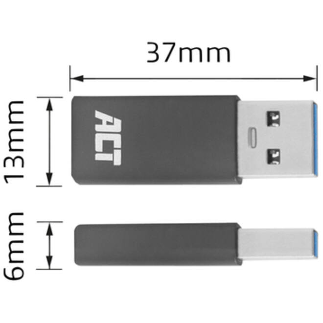 Adapter ACT USB-A naar USB-C