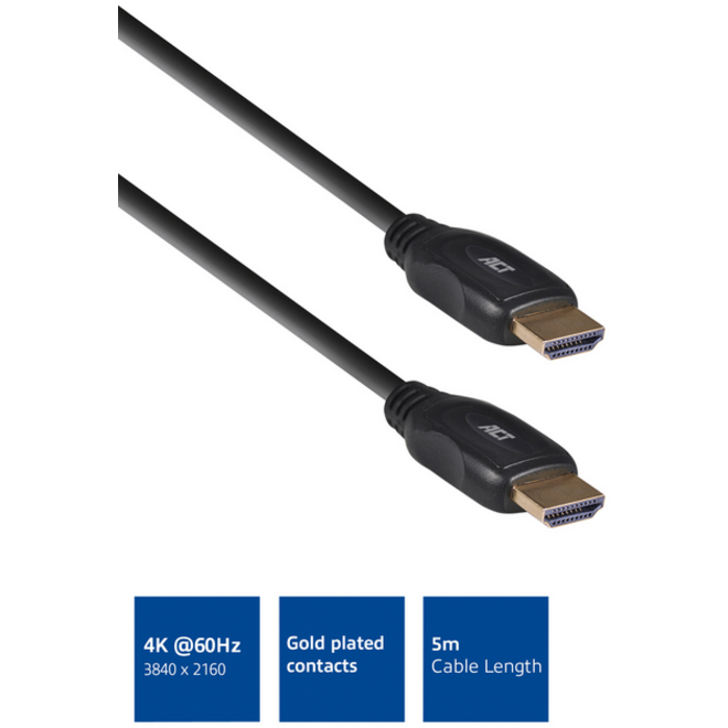 Kabel ACT HDMI High Speed type 1.4 5 meter