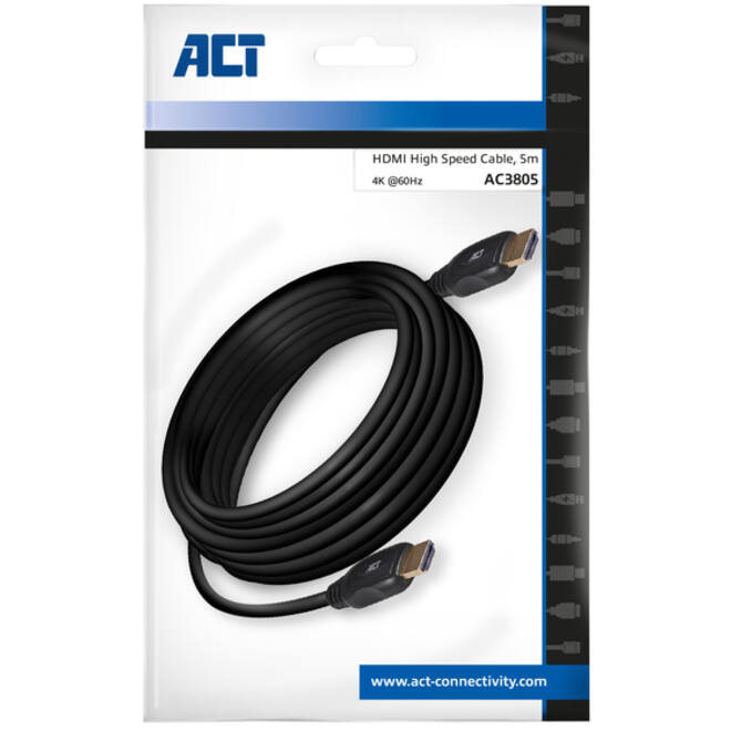 Kabel ACT HDMI High Speed type 1.4 5 meter