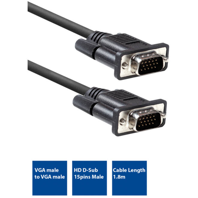 Kabel ACT VGA Monitor 1.8 meter