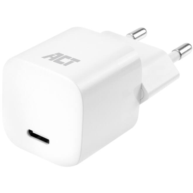 Oplader ACT compact met Powerdelivery 20W wit